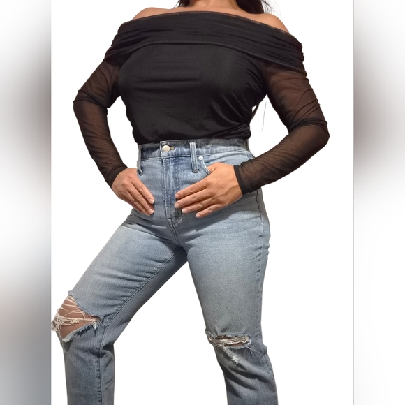 Abercrombie & Fitch Black Drape Blouse - Picture 3 of 5